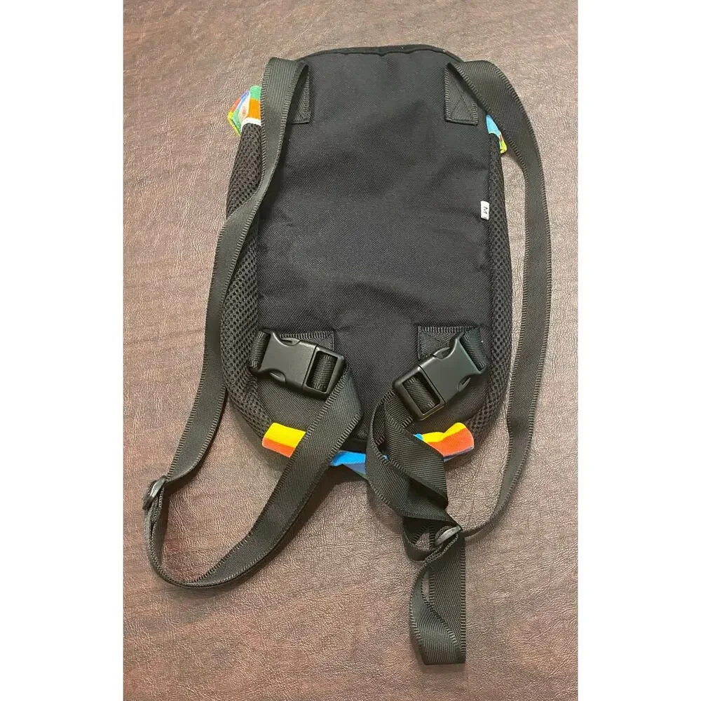 Rainbow Stripe Dog Carrier Backpack Front Pack Pet Carrier Medium 9-15 lb